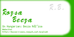 rozsa becza business card